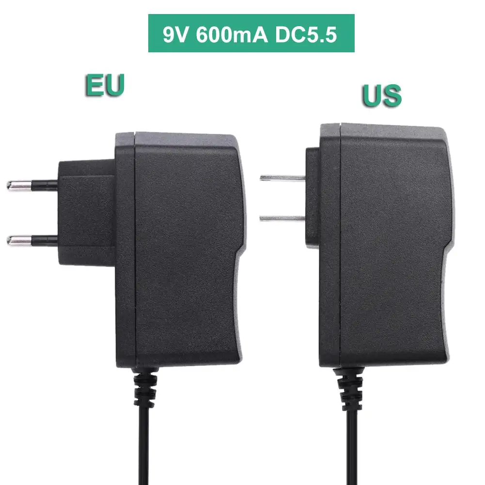 

0906 DC 9V 600mA US EU Plug Power Supply Adapter Charger Converter for TP-LINK T090060 450M 300M Router about 77*62*30 mm
