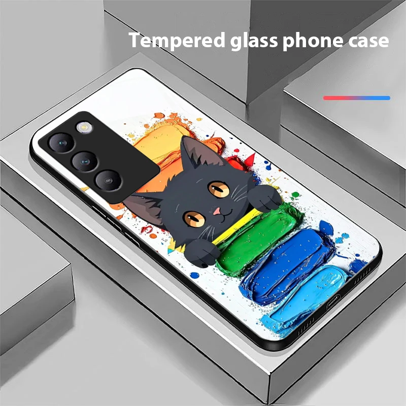 Цветной кирпичный медведь для Y72 33S 11 03 36 96 Lite 35 16 Iqoo 12 V40 SE 5G 29 40 21 30 X80 Pro Vivo Чехол