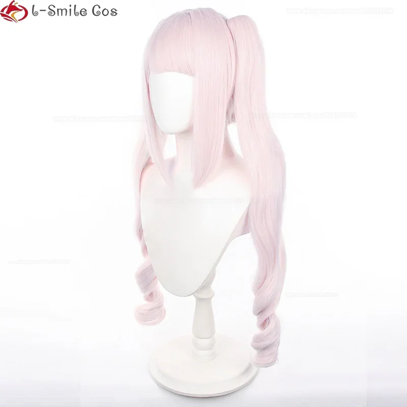 Парик для косплея игры Алиса термостойкие розовые вьющиеся волосы из пони длиной