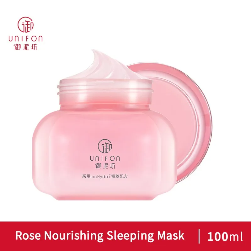 

Маска для лица Unifon Rose для сна, увлажняющая, ночная, не требующая мытья кожи (100 мл)