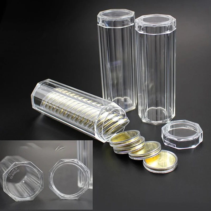 

Контейнеры пластиковые прозрачные для хранения монет, 30 мм