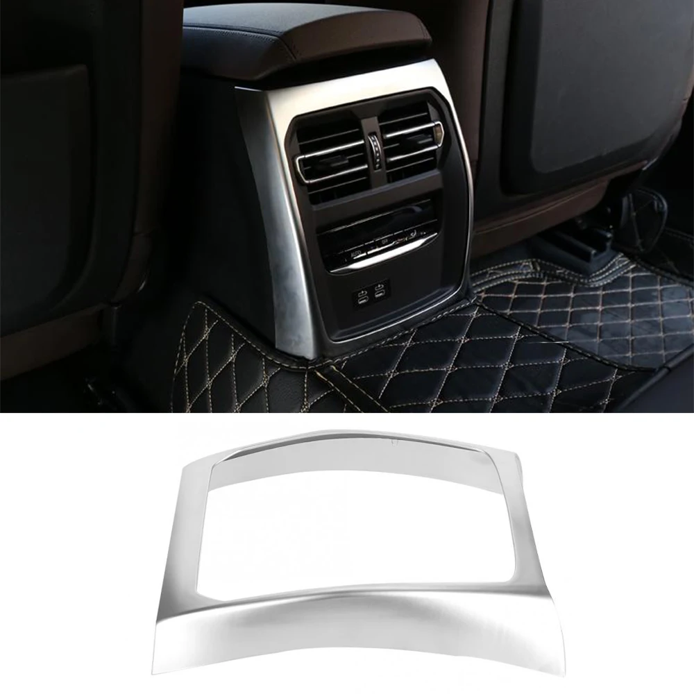 Для BMW 3 серии G20 G28 325 2019 2020 Обшивка Рамы вентиляционного отверстия ABS Хромированная Автомобильная задняя Обшивка Рамы вентиляционного отверстия Аксессуары