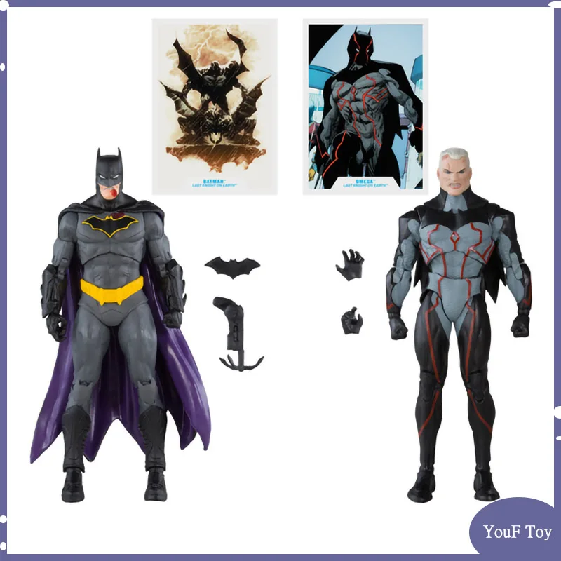 

Mcfarlane Anime Figure Omega Vs Batman Action Figures Last Knight On Earth Figurine Statue Model Dolls Collectible Toy Kid Gifts