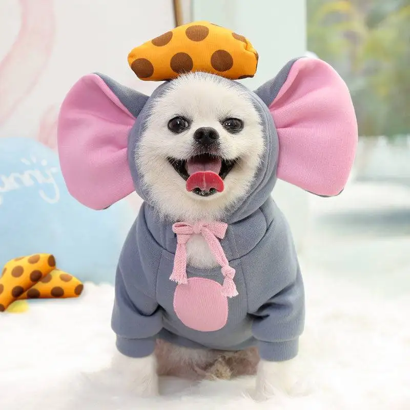 

Pet Clothes Autumn and Winter New Cute Teddy Cat Dog Clothes Small and Medium-sized Dog Fleece Sweater Cartoon Clothes Hoodie