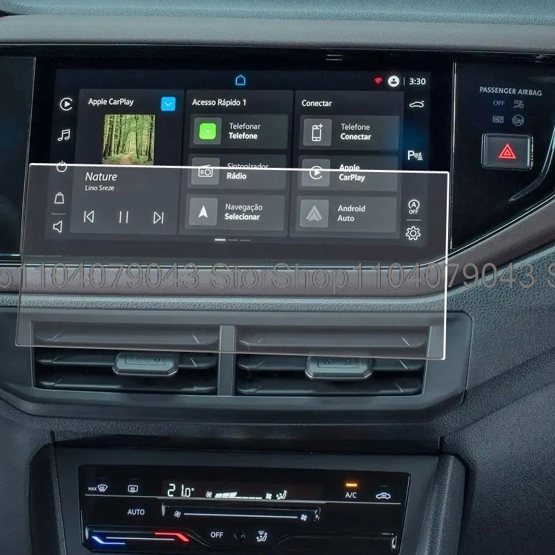 Фото Защитная пленка из закаленного стекла для VW Volkswagen Taos T-Cross 2022, 10,1-дюймовый автомобильный радиоприемник, GPS-навигация, аксессуары для интерьера №4