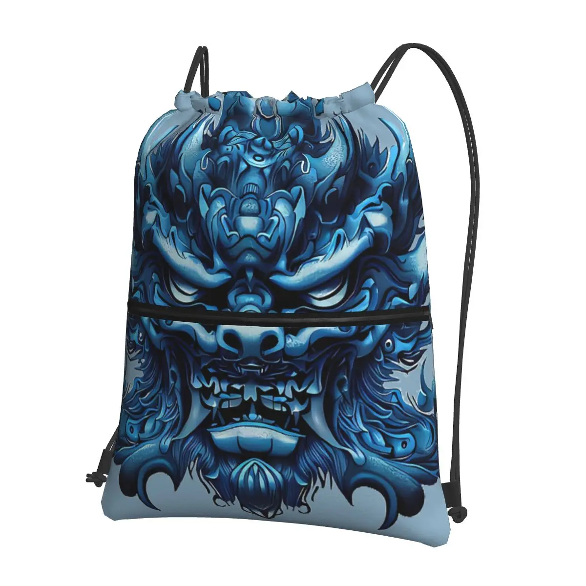 

Blue Dragon Mask By Retrograde7 Portable Backpacks Drawstring Bag Casual Drawstring Bundle Pocket Sundries Bags For Travel Sport