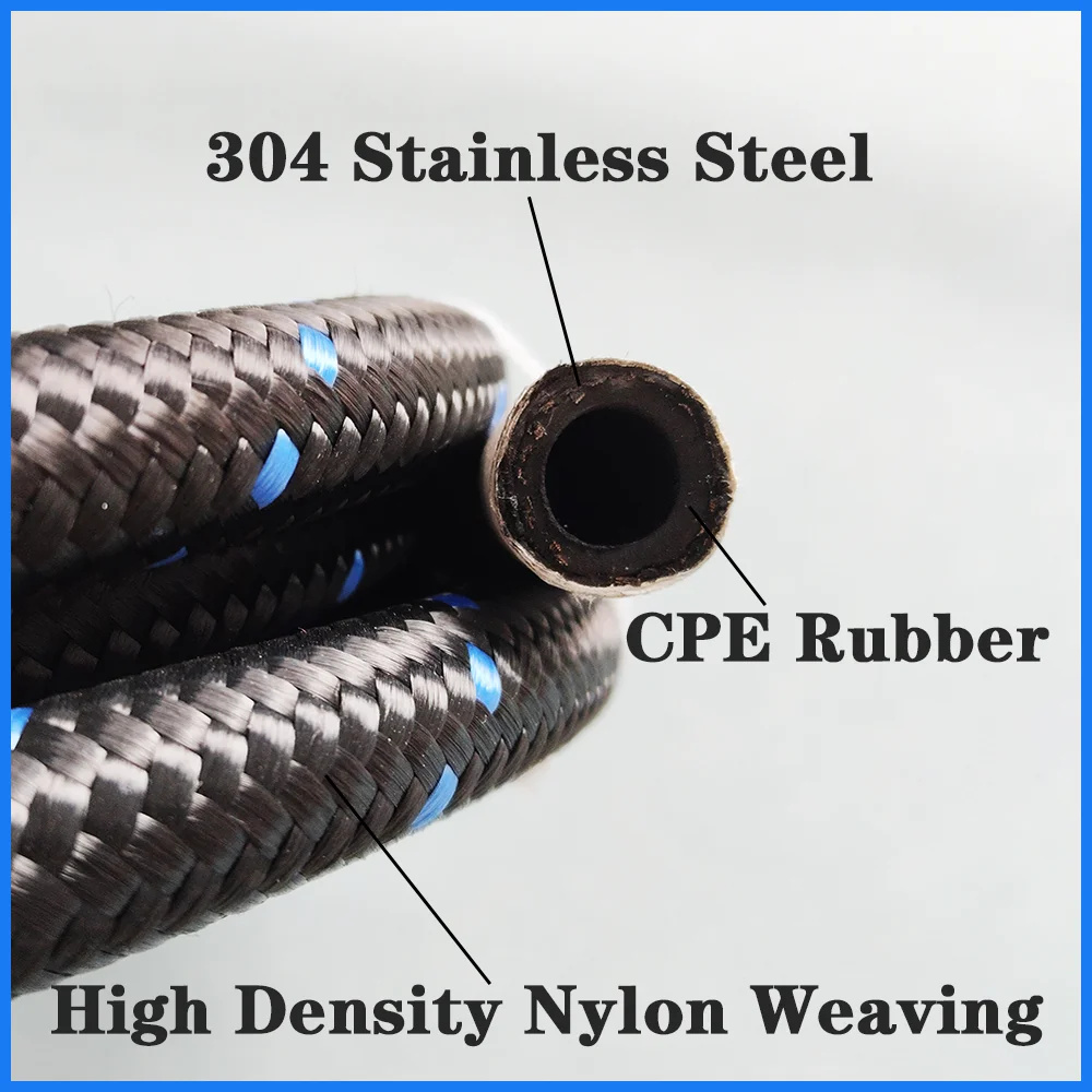 1 ~ 10 м AN4 AN6 AN8 AN10 AN12 нейлоновый тормозной шланг из нержавеющей стали CPE E85