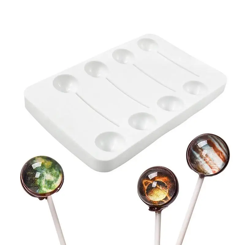 

Lollipop Silicone Mold Non-stick 8-Capacity Lollipop Silicone Mold Lollipop Chocolate Mold Chocolate Biscuit Baking Tool For
