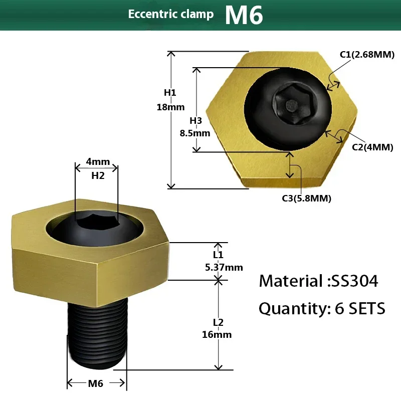 

Эксцентриковые зажимы TEBAK из нержавеющей стали M4 M5 M6 M8 M10 M12 M16