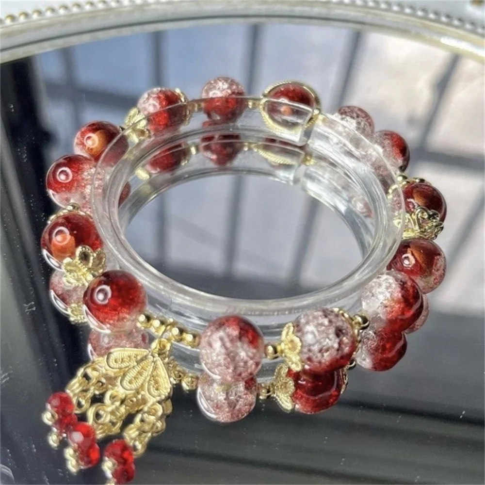 Простой зеленый браслет с кристаллами в виде попкорна для женщин и девушек