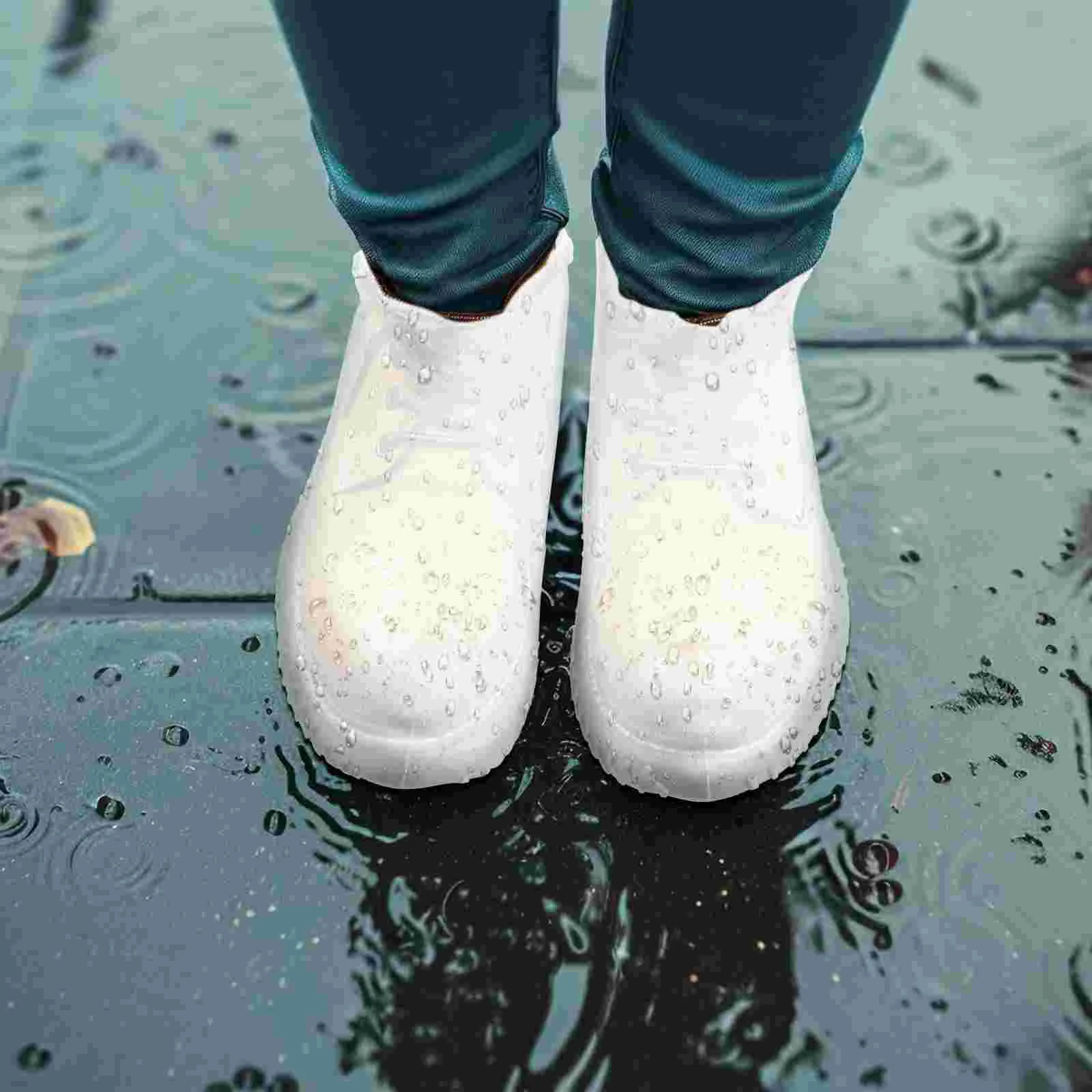 2 пары нескользящих бахил водонепроницаемые защитные бахилы непромокаемые