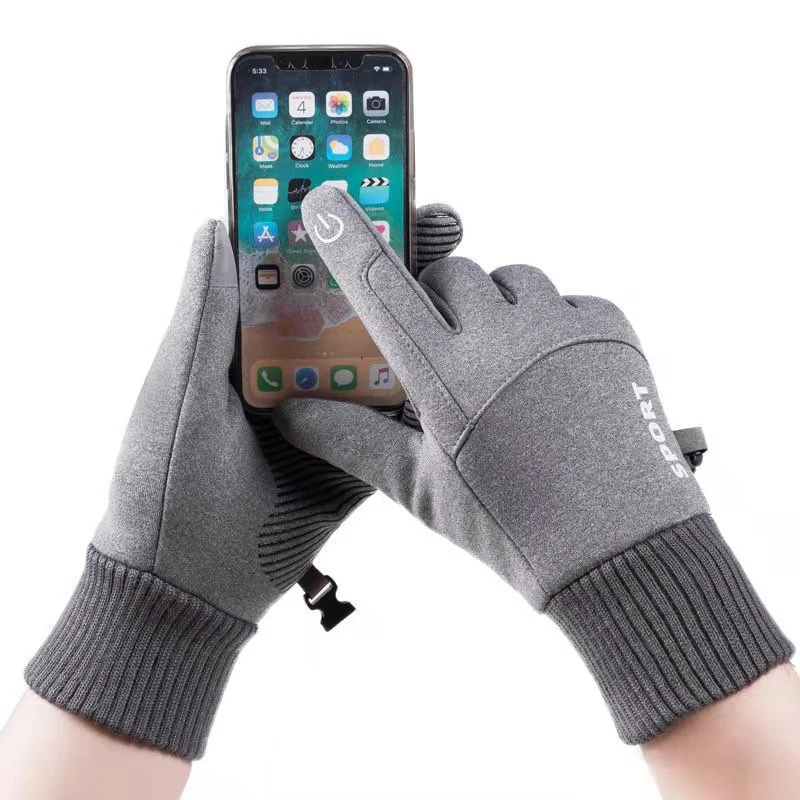 

Зимние велосипедные перчатки для мужчин и женщин, теплые флисовые водонепроницаемые ветрозащитные велосипедные теплые для бега на открыто...