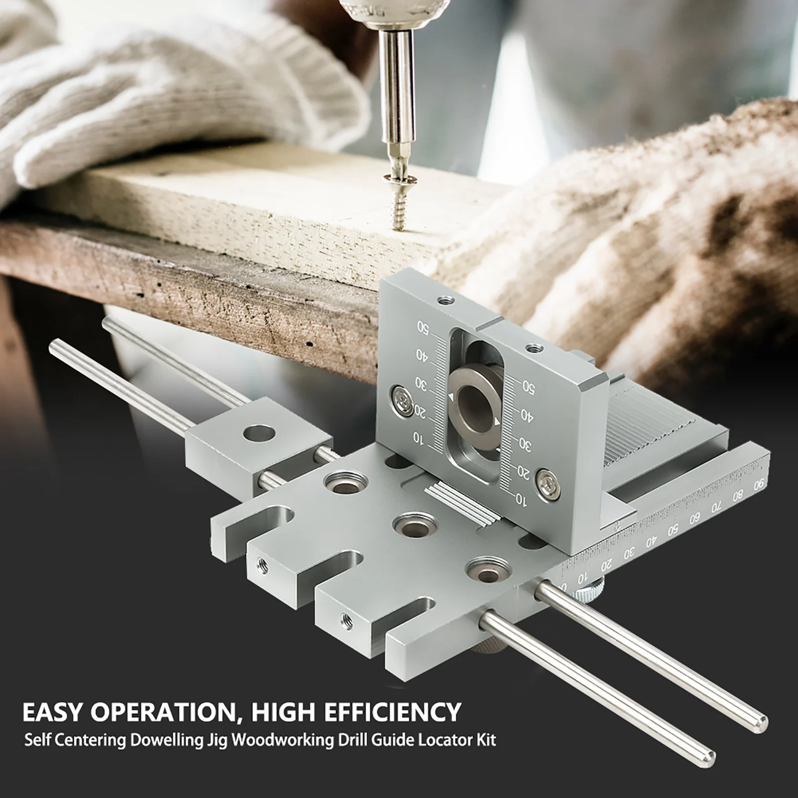 Набор Направляющих Для Деревообрабатывающего Сверла 3-в-1 Самоцентрирующийся