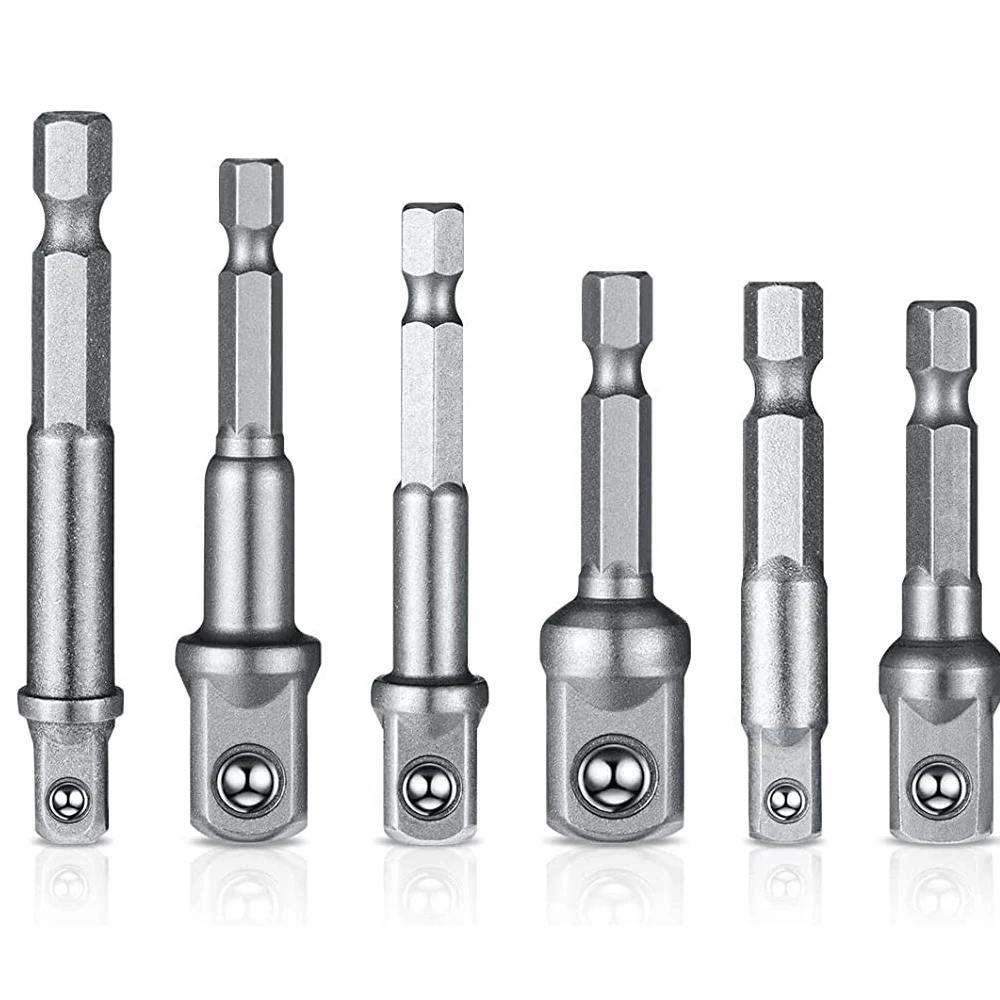 Переходник под шестигранник. Переходник под шестигранник. Переходник с 1/2" квадратный хвостовик на 1/4"hex. Переходник под шестигранник. Адаптер 1/2″ x 1/4″ для торцевых головок.