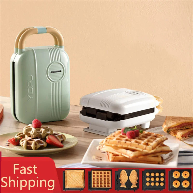 

Домашний электрический аппарат для сэндвичей, многофункциональная рифленая машина для бытовых такояки, блинчиков, бальзама, 220 В, 650 Вт, MB02