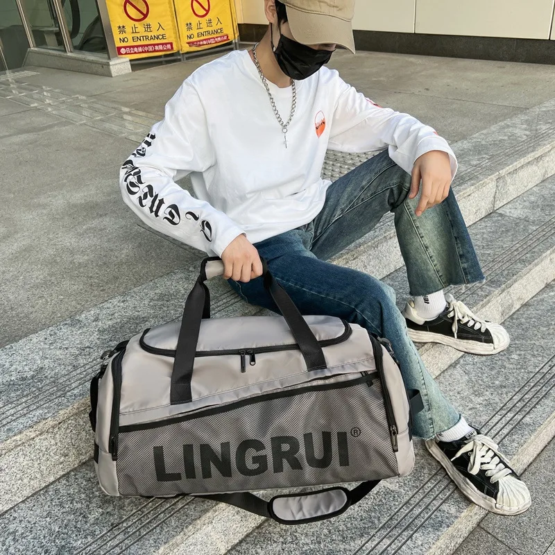 

Gym Bag with Shoe Compartment Fitness Sports Training Bag Men Travel Multifunction Backpack Dry and Wet Separation Outdoor Bags