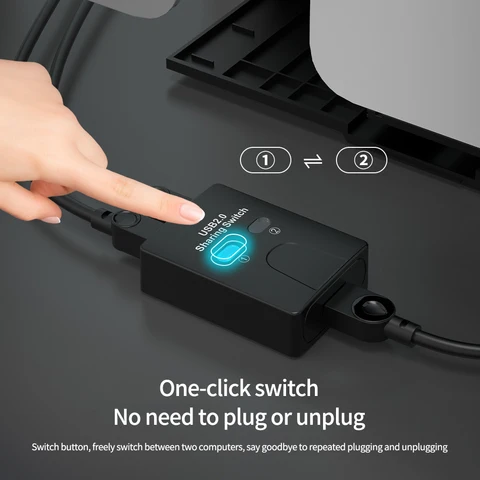 WYMECT КVM-разветвитель USB 2 порта