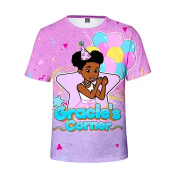 Summer Gracies Corner T Shirt For Boy Girl Clothes 2023 Kid Cartoon Print Casual Tee Top 1