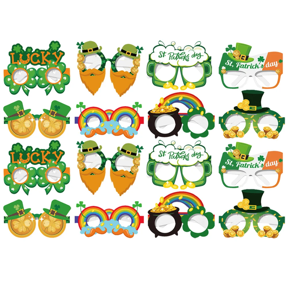 

Day St Eyeglasses Patricks Glasses Props Patrick Shamrock Photo Party S Eyewear Accessories Costume Green Favors Photobooth