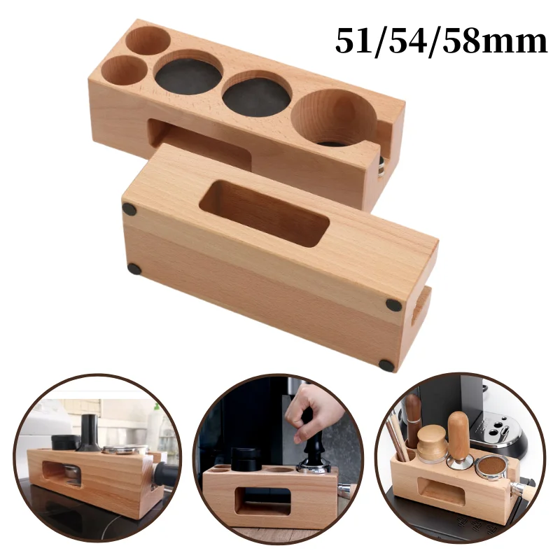 

Coffee Station Tamper 51/54/58mm Barista Support Wooden Coffee Stands Holder Mat Base Filling Accessories Filter Tamper Espresso