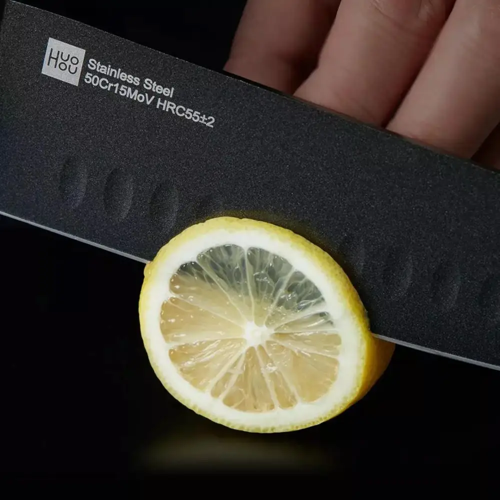 Дешево Неприлипающий нож Youpin Huohou, универсальный кухонный нож из нержавеющей стали, для нарезки нарезанных костей шеф-повара, для кухни Xiaomi, 5 шт./ком...