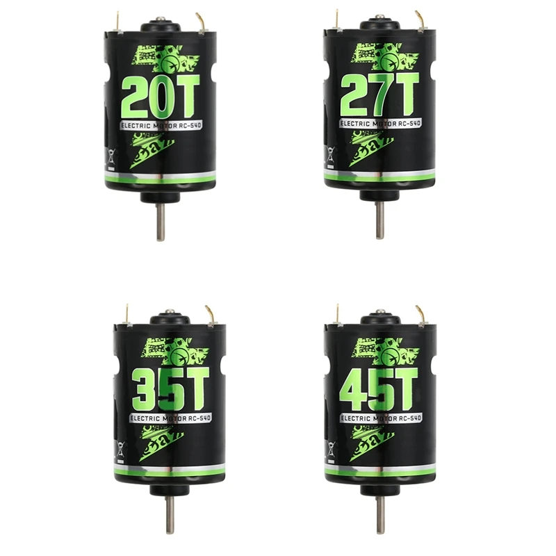 

540 щеточный двигатель для 1/10 RC Crawler Axial SCX10 II III Traxxas TRX4 RC4WD D90 Радиоуправляемый автомобиль Лодка запчасти аксессуары, 20T