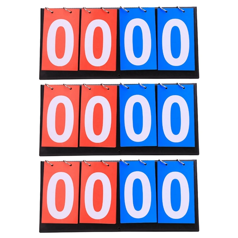 

Top!-3X 4 Digit Score Board Basketball Soccer Scoreboard For Basketball Football Badminton Volleyball Table Tennis