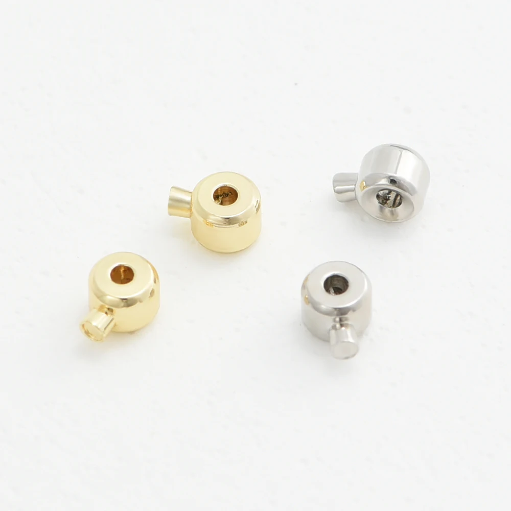 DARENLI 20 шт. позолоченные латунные бусины-разделители с застежкой DIY аксессуары для