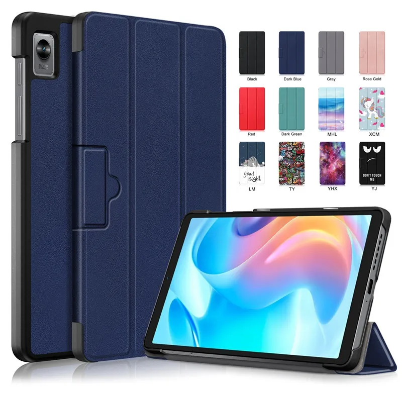 

Чехол-книжка для Realme Pad Mini 8,7 дюйма, кожаный трехслойный Магнитный смарт-чехол для Realme Mini Pad, чехол для планшета