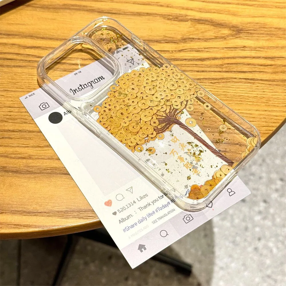 SEIRASSIM дерево богатства деньги мягкий чехол для телефона iphone 16 pro max 15 plus 14 13 11 12