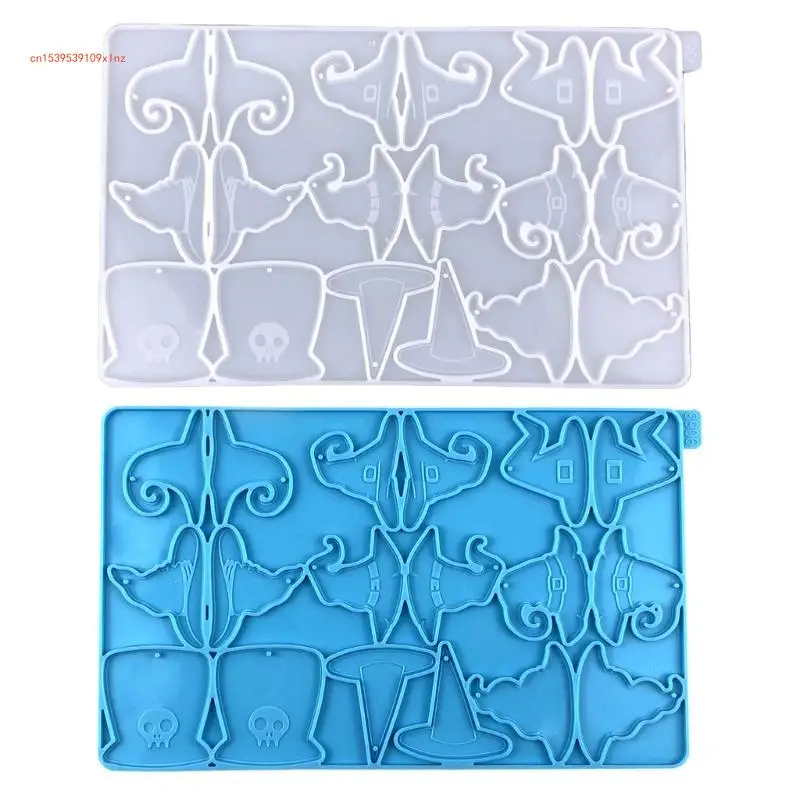 

Хэллоуин Ведьма Шляпа Собранные Серьги Плесень Подвески Эпоксидная Форма для DIY Craft