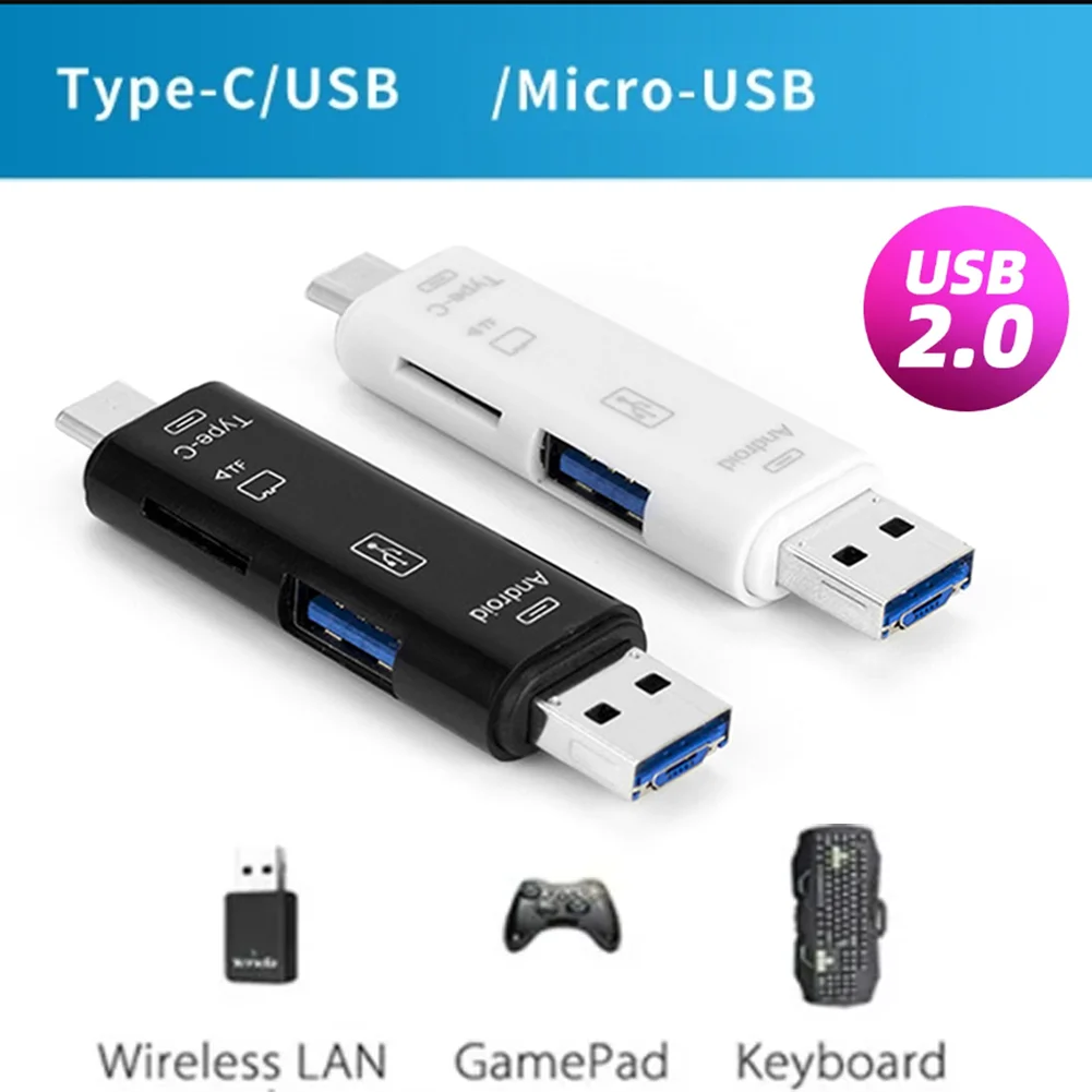 

Card reader USB 2.0 memory card adapter, suitable for computers, notebook accessories, multiple intelligent FTOTG card readers