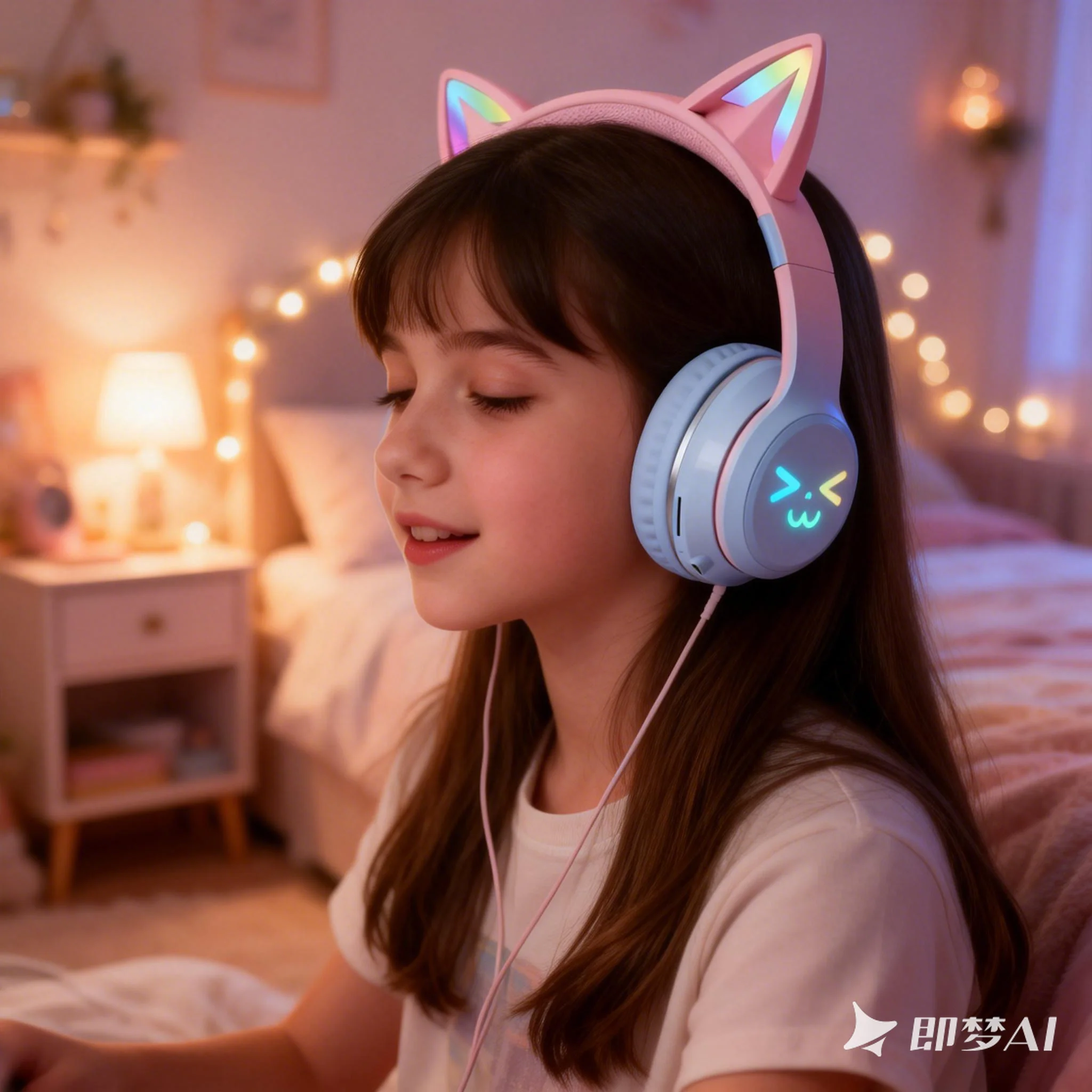 Новые беспроводные игровые наушники 2026 года с RGB-подсветкой в виде кошачьих ушей, Bluetooth 5.3, с микрофоном и MP3-плеером для спорта и игр, для девушек, хит продаж (art.: 3920d431d67ba) - 3920d431d67ba