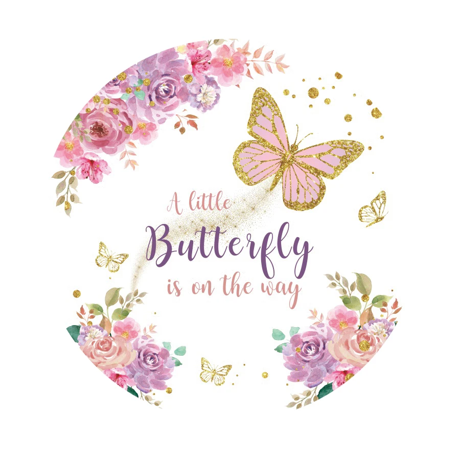 Фон для фотографирования новорожденных с изображением круглых колец Розовых