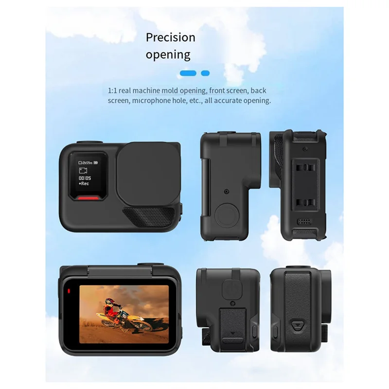 Фото 3 CGRO-для Insta360 Ace Pro 2, силиконовый чехол, защитный чехол, защита от падения и потери веревки, аксессуары для спортивной камеры №5