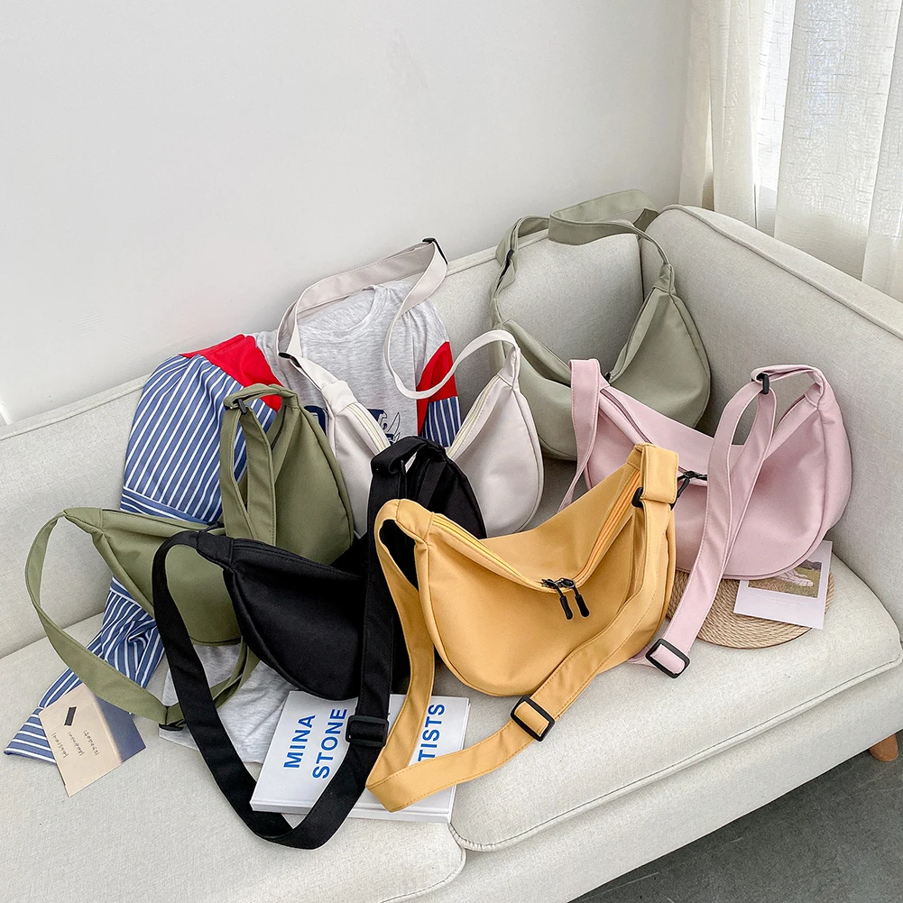 

Youth Ladies Simple Versatile Bag Women Canvas Shoulder Bag Large Capacity Female Simple Hobo Crossbody Handbags