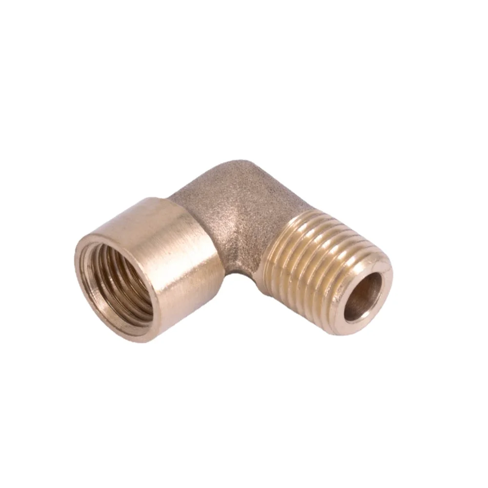 

1/4 "NPT Female To Male налокотник 90 градусов, латунный Соединительный соединитель для труб, водяное газовое топливо