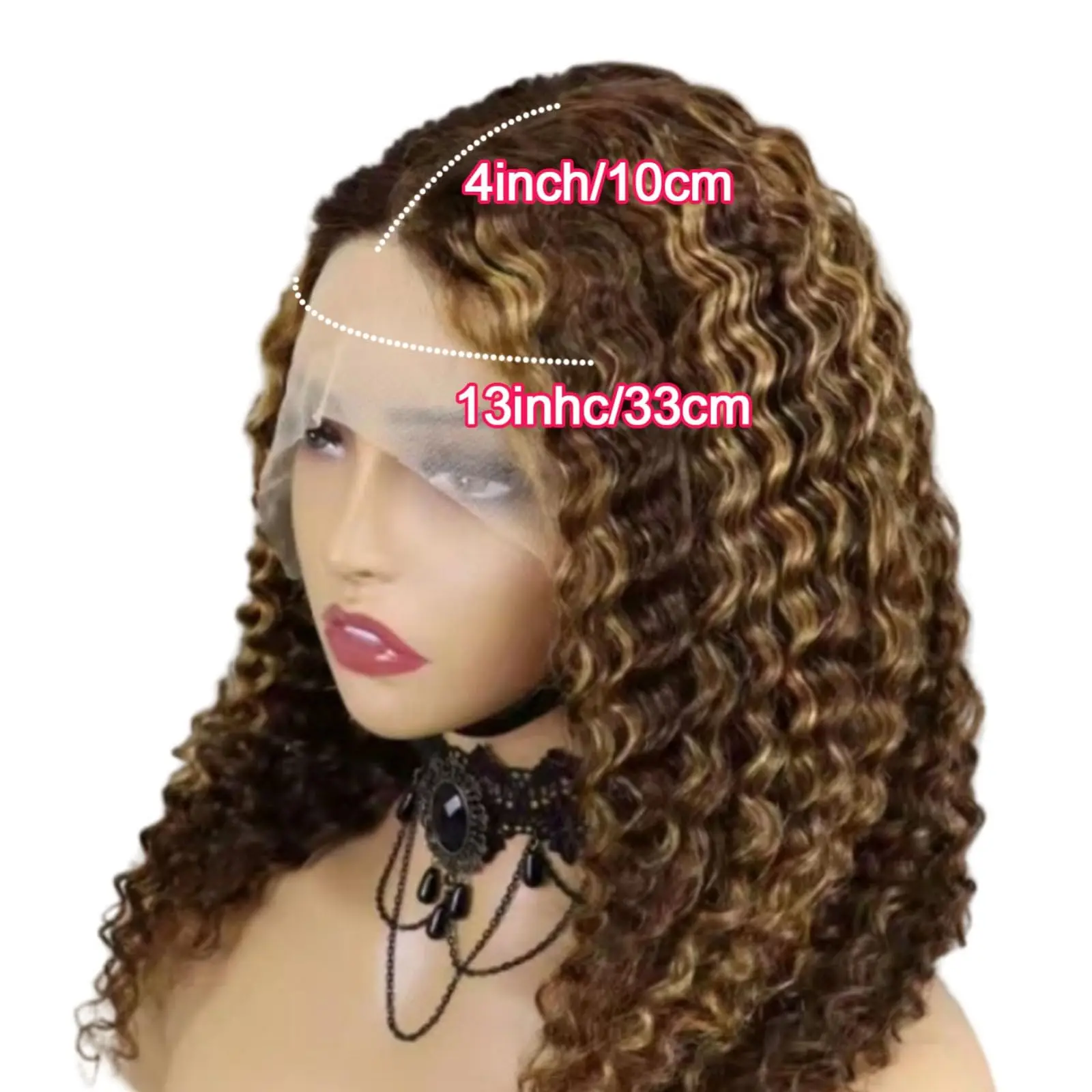 Короткий Парик Боб С Омбре Глубокая Волна 4/27 Коричневый Цвет Кружево Спереди