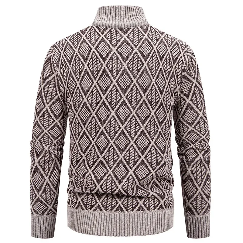 Повседневный Модный корейский Винтажный стиль мужской свитер с принтом куртка