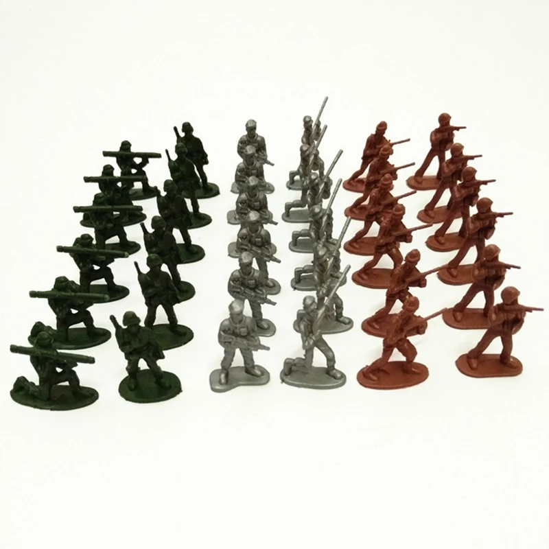 

100PCS Children Toy Mini Classic Military Soldiers Figures Models Playset Desk Decor Toddler Army Men Kids Toy Gift Accessories