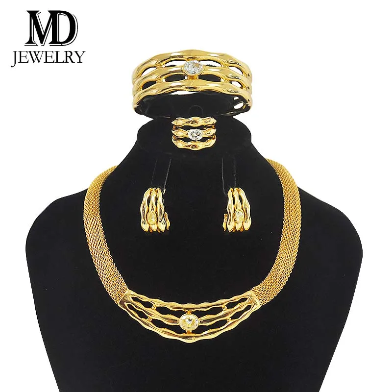 

D.M Indian Wedding Jewelry Bridal Jewelry,Gold color Plated Jewelry Set, Women's Costume Jewelry Accessories