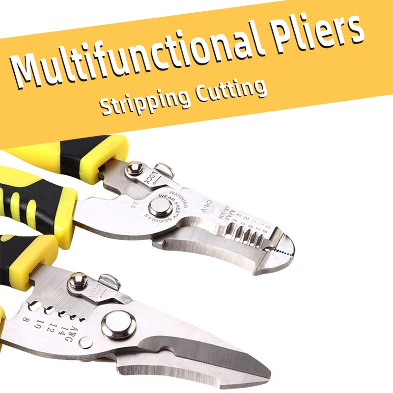 

Stripping Pliers 8-20 AWG Electricity Wire Stripper Cable Cutting Nippers Wire Peeler Professional Electrician Tools Hand Tool