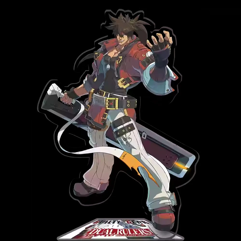 Фото Аниме GUILTY GEAR STRIVE: DUAL RULERS Ky Kiske, акриловая подставка, фигурка, дисплей Sol Badguy, очаровательная мультяшная настольная модель, тарелка №5
