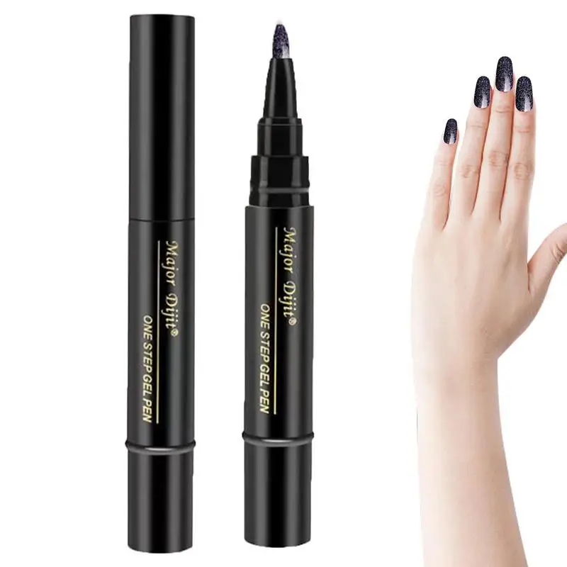 

Ручка для лака для ногтей 3 в 1, не быстро выцветающий маркер для лака для ногтей, инструменты для дизайна ногтей, Гель-лак для ногтей, быстрая сушка, тонкий наконечник, декор для ногтей, макияж