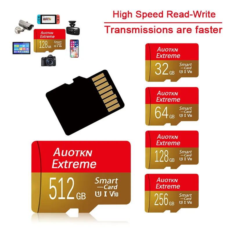 

Высококачественная смарт-карта памяти 8 ГБ, 16 ГБ, 32 ГБ, класс 10, карта памяти TF, 64 ГБ, 128 ГБ, 256 ГБ, 512 ГБ для планшетов, роботов, Microsd