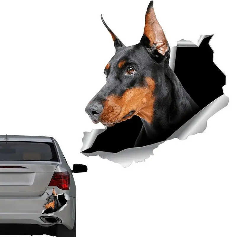 

Забавная собака голова в трещинах Автомобильная наклейка наклейки мотоцикл автомобиль-окно декоративные товары Автомобильная наклейка на...