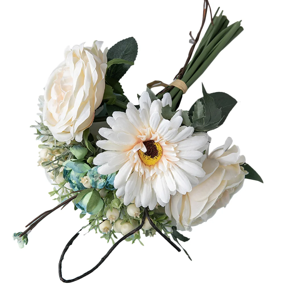 

Bouquet Artificial Flower Flowers Rose Fake Centerpieces Tabledecor Wedding Fauxbridal Arrangement Tables Simulation Roses