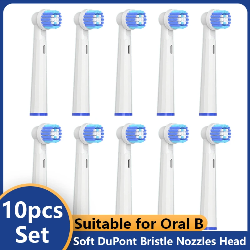 

10pcs Multi Angle Replacement Brush Heads for Oral B D12 D16 D100 EB50 Dual Clean Soft Action Floss Electric Toothbrush Heads