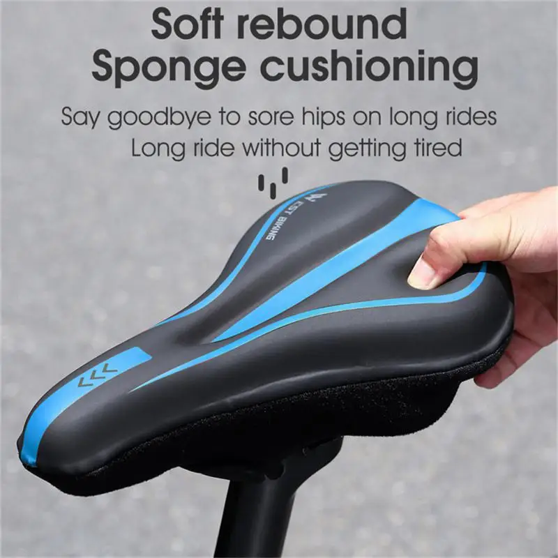 

West Biking Bicycle Saddle Seat Cover PU Leather Silicone Cushion Cover Mountain Bike Sponge Cushion Cover Bicycle Accessories