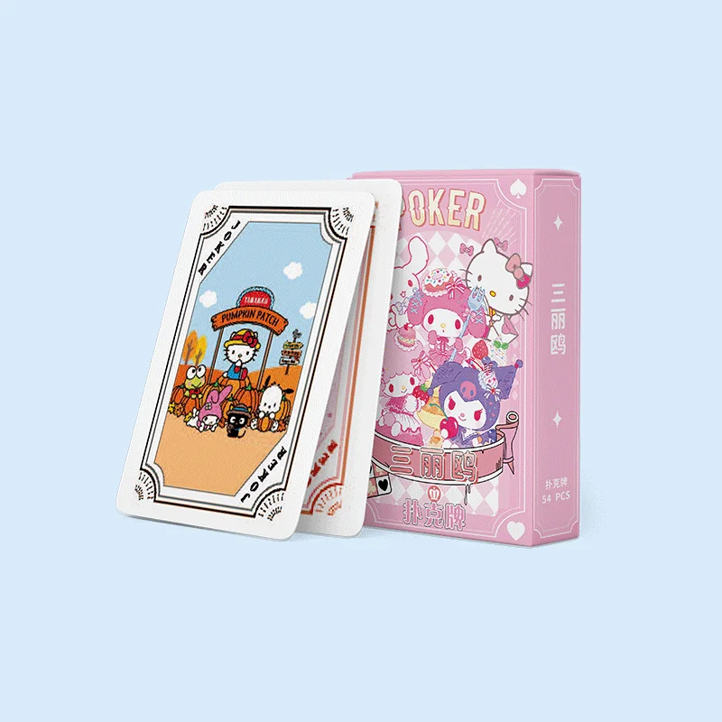 

Anime Kawaii Kuromi Playing Cards Cinnamoroll My Melody Kirby Cartoon Girl Heart Poker Cards Gifts Toys Party Games Wholesale